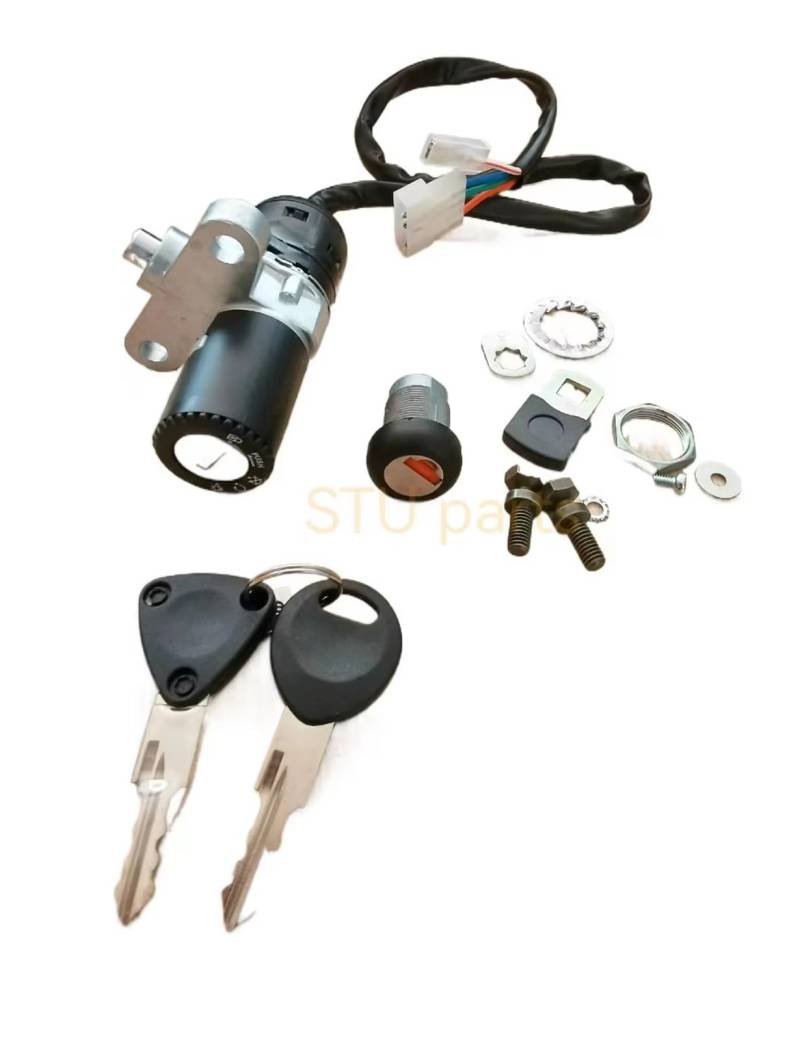 Motorrad Zündschlüsselschalter Für DERBI Für Senda 2003 Für BETA RR50 Für SEIT 2012 Motorrad Teile Lock Set Haupt Schalter Zündschloss von WINVOX