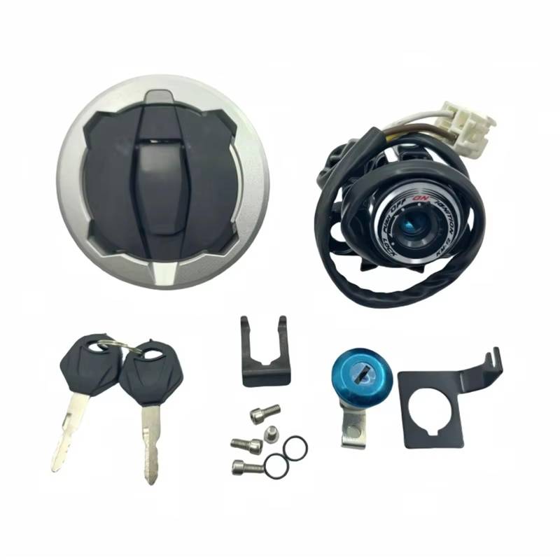 Motorrad Zündschlüsselschalter Für Kawasaki Z800 Z900 2017-2022 Motorrad Tankdeckelschloss Zündschloss Set Sitzschloss Set Mit Schlüssel Zündschloss von WINVOX