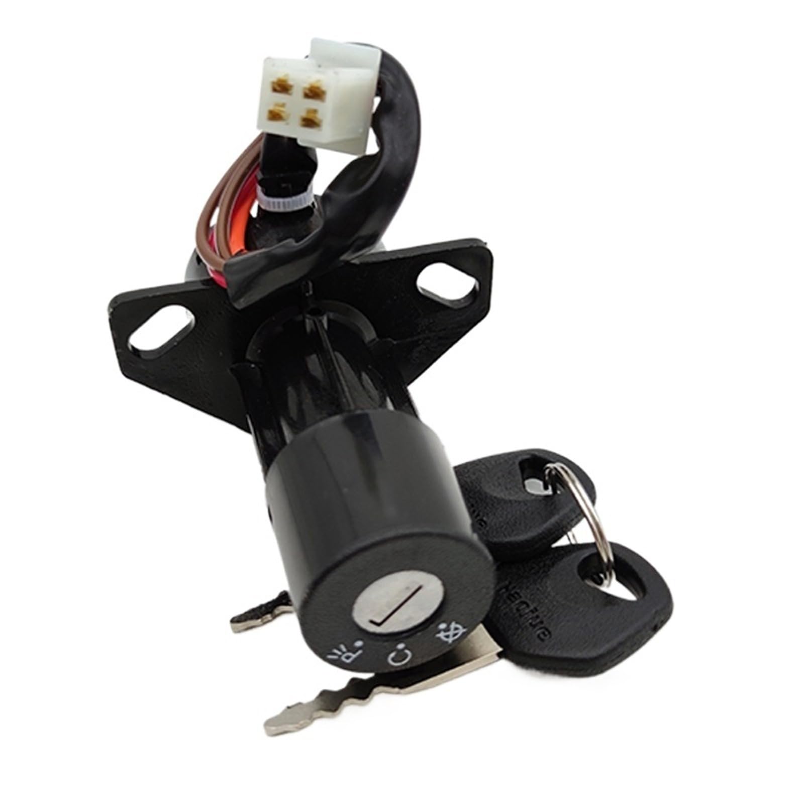 Motorrad Zündschlüsselschalter Für Suzuki 4Draht 6 Draht Tankdeckel Abdeckung Schlösser Motorrad Zündschlüssel Set Zündschloss(Switch 6 Wires) von WINVOX
