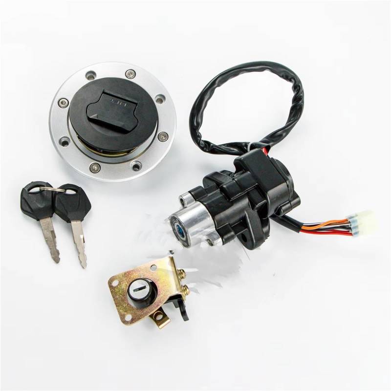 Motorrad Zündschlüsselschalter Für Suzuki 99-02 SV650 Für SV650S Motorrad Zündschloss Sitz Tankdeckel Schlossschlüsselsatz 97-03 TL1000 Für TL100R Für TL1000S Zündschloss(Complete Set) von WINVOX