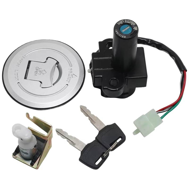 Motorrad Zündschlüsselschalter Für X4 CB1300 1997 1998 1999 2000 Für Durable CB 1300 Motorrad Kraftstoff Gas Tank Cap Cover Lock Set Zündschloss von WINVOX