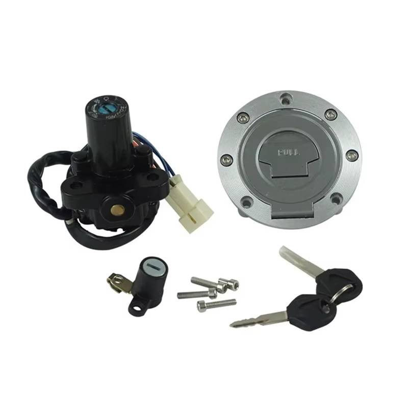 Motorrad Zündschlüsselschalter Für YZF R1 R6 FJ09 FZ6 1998-2017 Motorrad Zündschloss Kit Montage Kraftstoff Tankdeckel Tankdeckel Sitzschloss Zündschloss von WINVOX