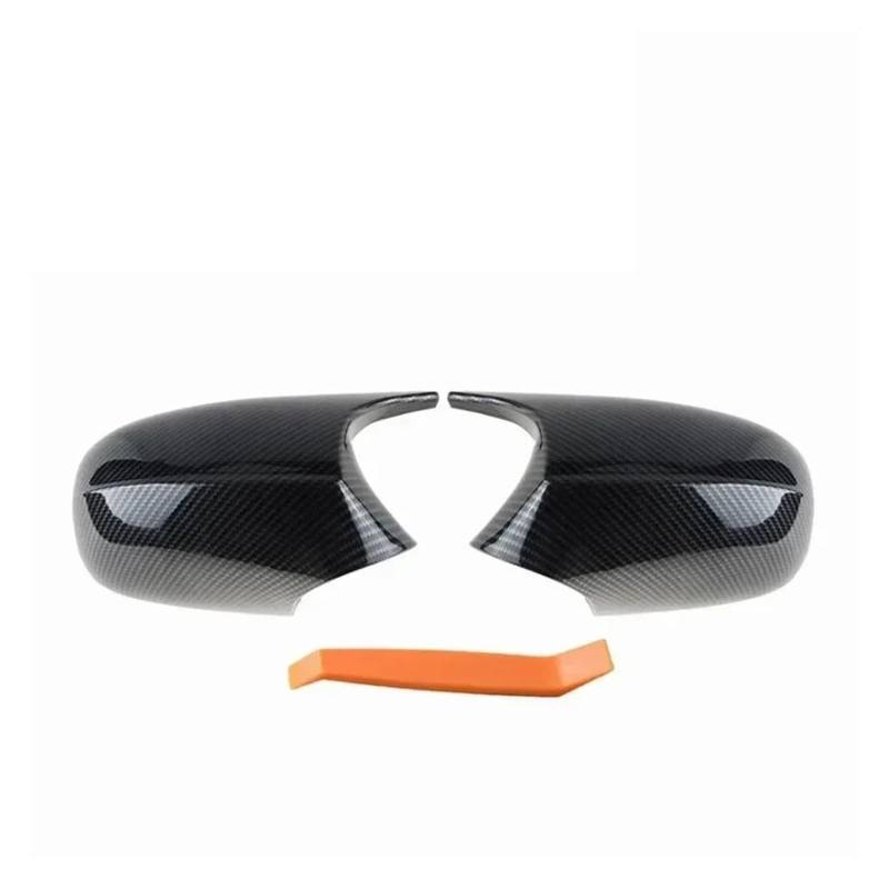 Spiegelkappen Für 1 3 Serie E87 E81 E82 E90 E91 E92 E93 51167205292 51167135098 Rückspiegel Glas Abdeckung Kappe ABS Paste Außenspiegelkappen(Carbon Fiber) von WINVOX