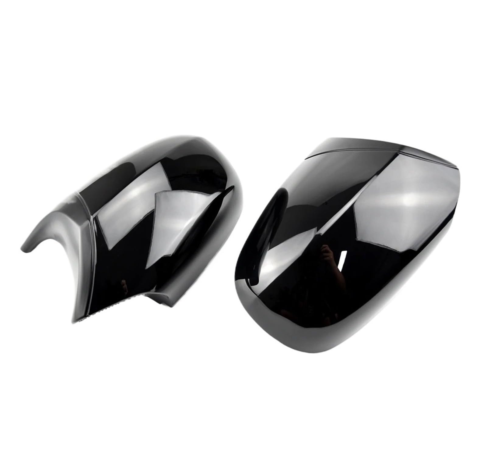 Spiegelkappen Für 1 3er E87 E81 E82 E90 E91 E92 E93 Rückansicht Seitenkofferverkleidung Auto Rückspiegelabdeckung 1 Paar Außenspiegelkappen(Bright black a) von WINVOX