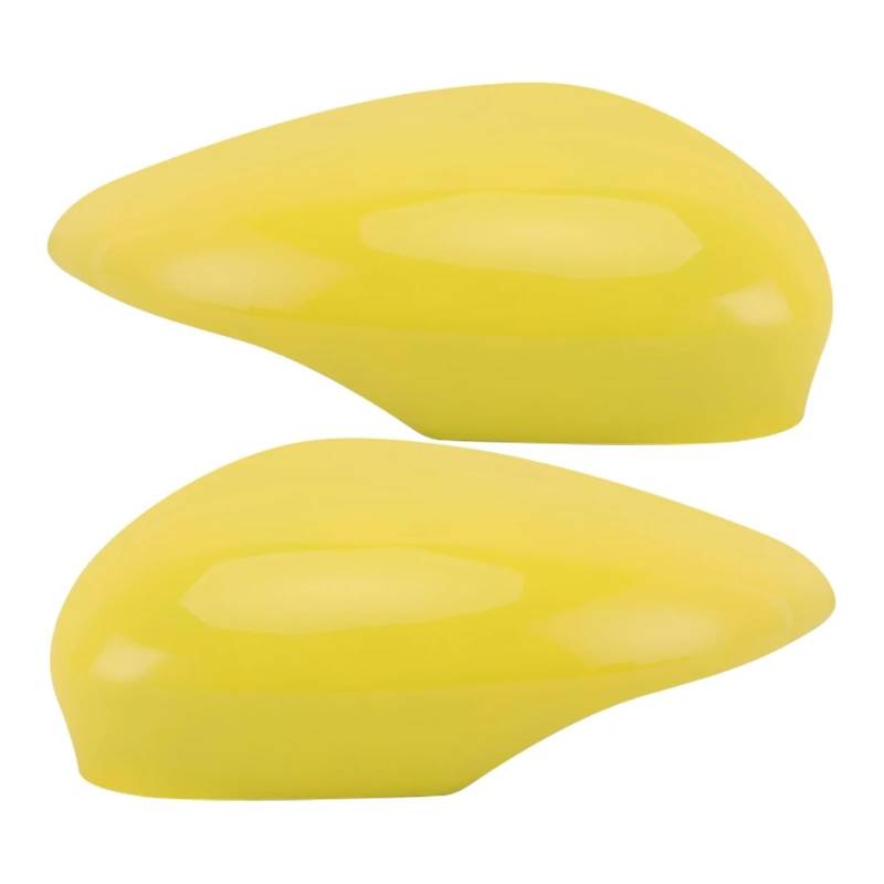 Spiegelkappen Für Ford Für Fiesta MK7 2009 2010 2011 2012 2013 2014 2015 2016 2017 Autolackierte Seitentürspiegel-Abdeckkappen Außenspiegelkappen(Yellow 1 pair) von WINVOX