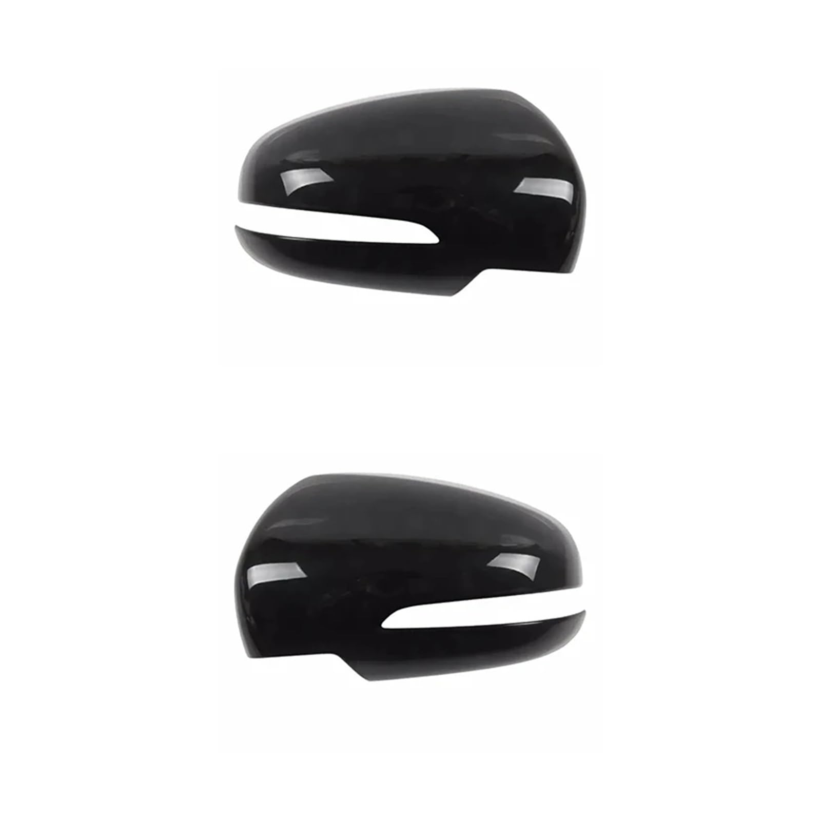 Spiegelkappen Für Suzuki Für Vitara SX4 Für S-Cross 2015-2019 Auto Links Rechts Seite Flügel Hinten Spiegel Abdeckung Fall Kappe Shell Außenspiegelkappen(Black a pair) von WINVOX