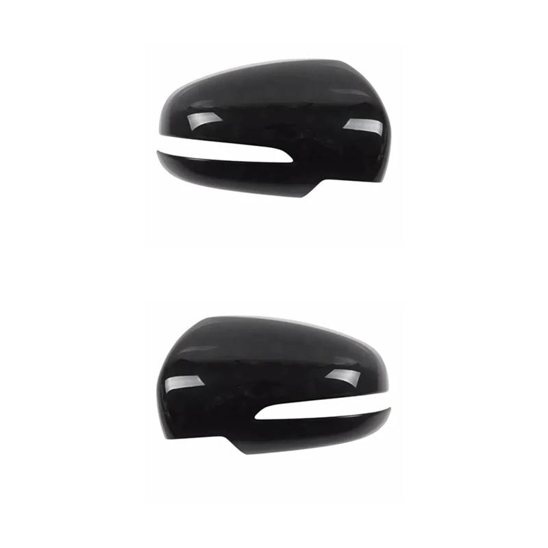 Spiegelkappen Für Suzuki Für Vitara SX4 Für S-Cross 2015-2019 Auto Links Rechts Seite Flügel Hinten Spiegel Abdeckung Fall Kappe Shell Außenspiegelkappen(Black a pair) von WINVOX