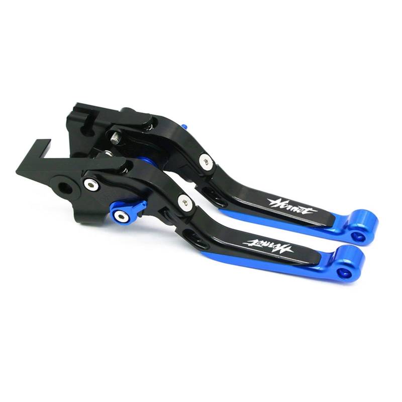 WINVOX Bremshebel und Kupplung Replacement for Hon Da CB599 CB600 Hornet 1998-2006 CB919 2002-2007 Motorrad Klapp Ausziehbare Bremskupplungshebel(Black+Blue) von WINVOX
