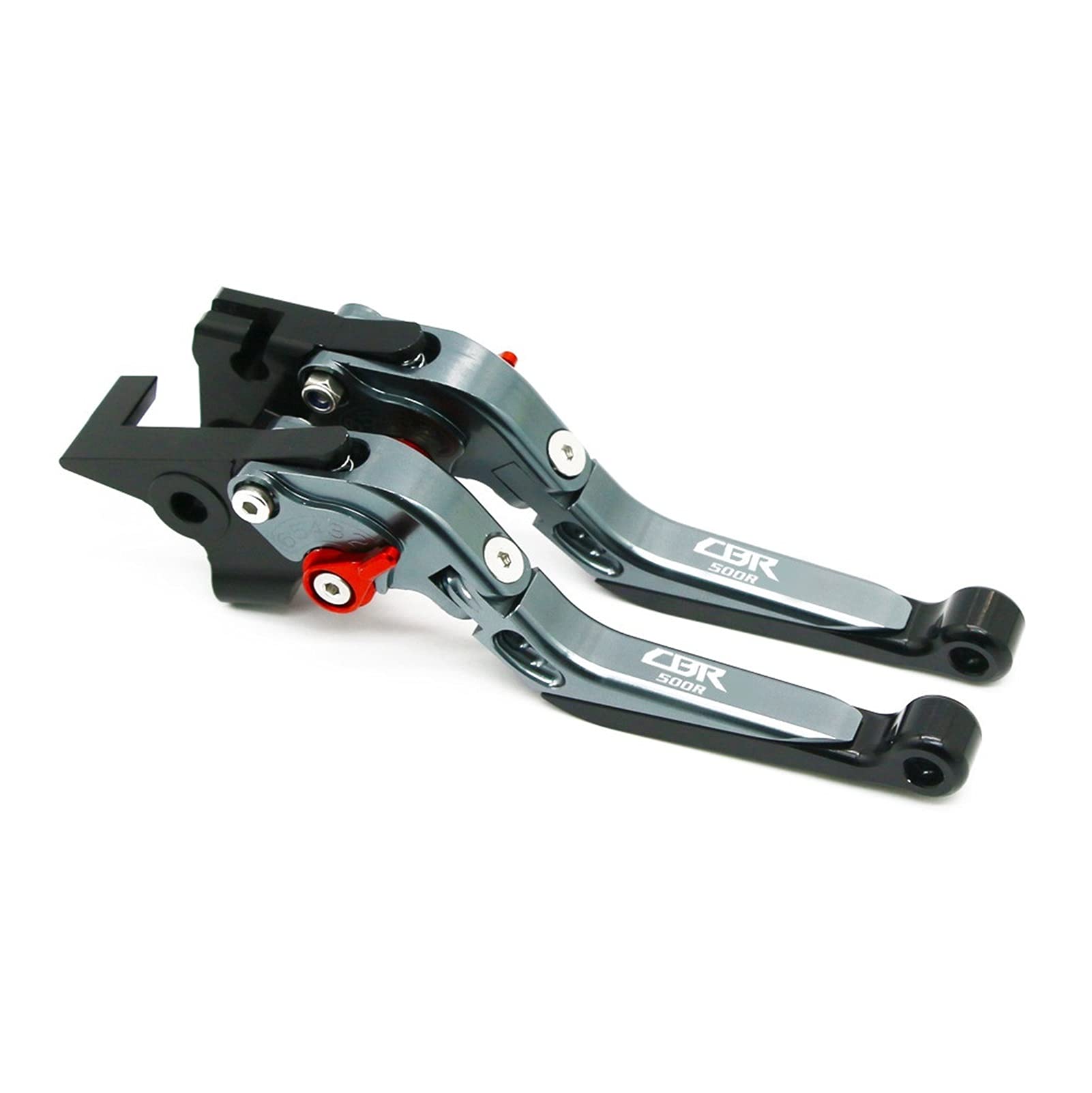 WINVOX Bremshebel und Kupplung Replacement for Hon Da CBR500R CBR 500R 2013-2019 Motorrad CNC Verstellbare Ausziehbare Klappbare Bremskupplungshebel Lenker(Grey+Black) von WINVOX