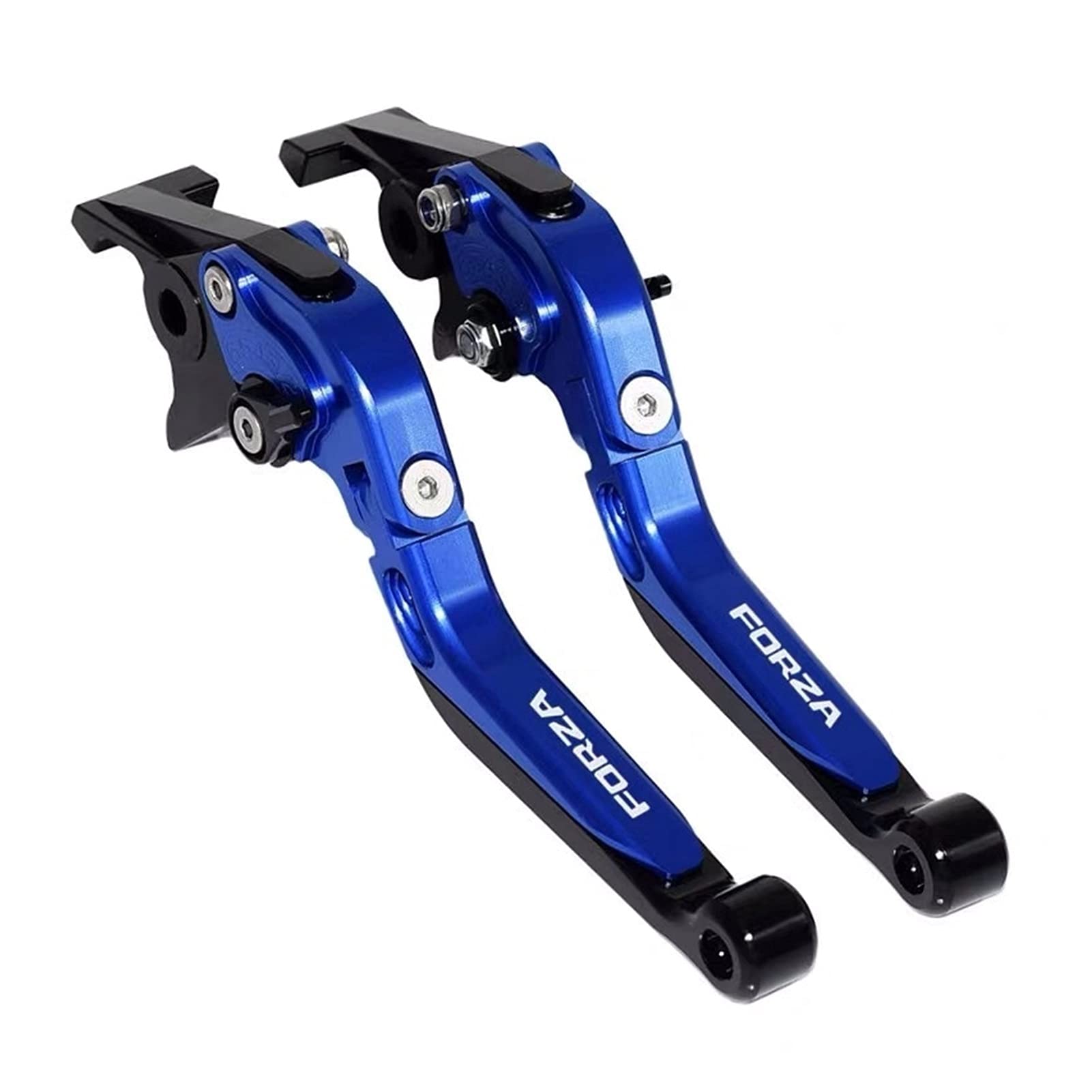 WINVOX Bremshebel und Kupplung Replacement for Hon Da for ZA 300 250 125 FORZA300 Motorradzubehör CNC-verstellbar Faltbar Ausziehbar Scooter Bremskupplungshebel(Blue+Black) von WINVOX