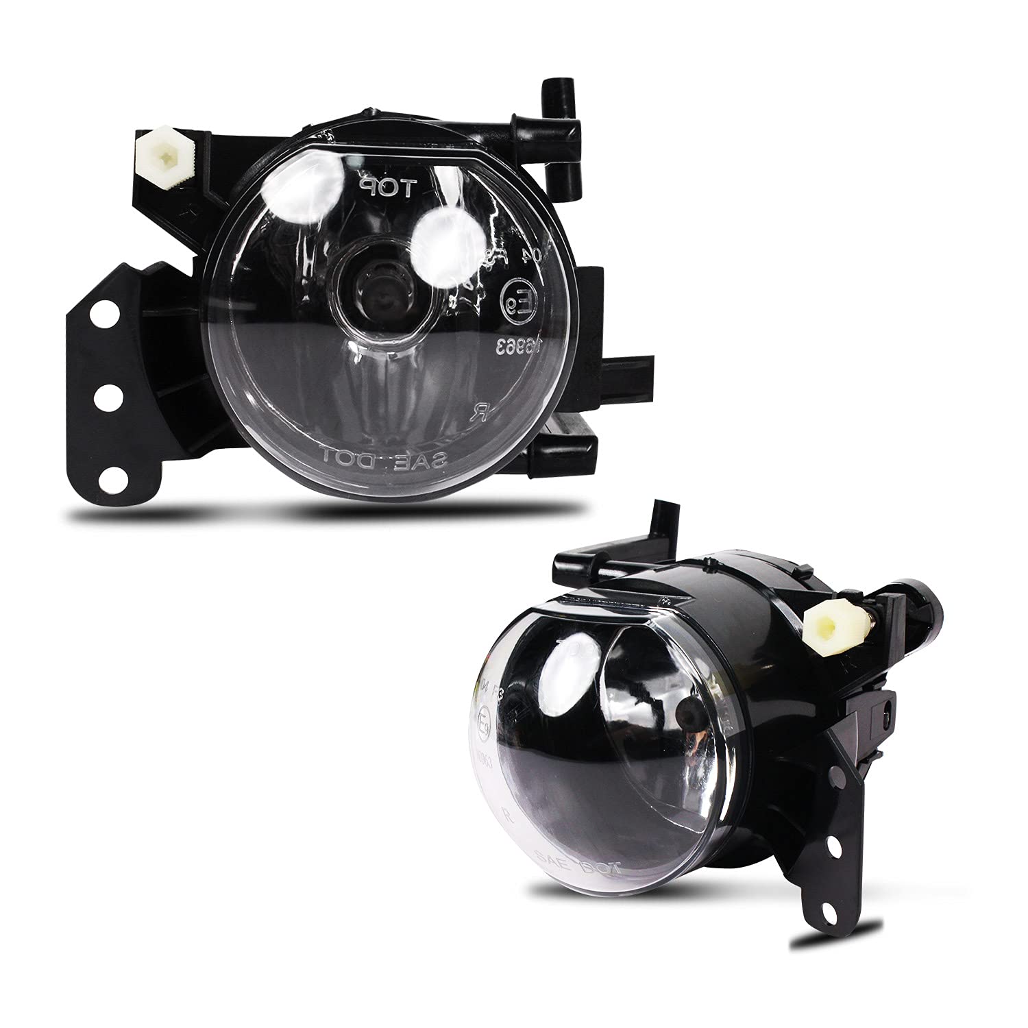 WISGOL Nebelscheinwerfer passt für BMW 5 Series (E60/E61) 03-07 3 Series SDN/WGN E90/E91 04-12 M-package 3 Series CPE/CONV E46 03-07 6 Series E63/E64 03-10 BMW X3 E83 03-06 Ein Paar Saubere Linse HB4 von WISGOL