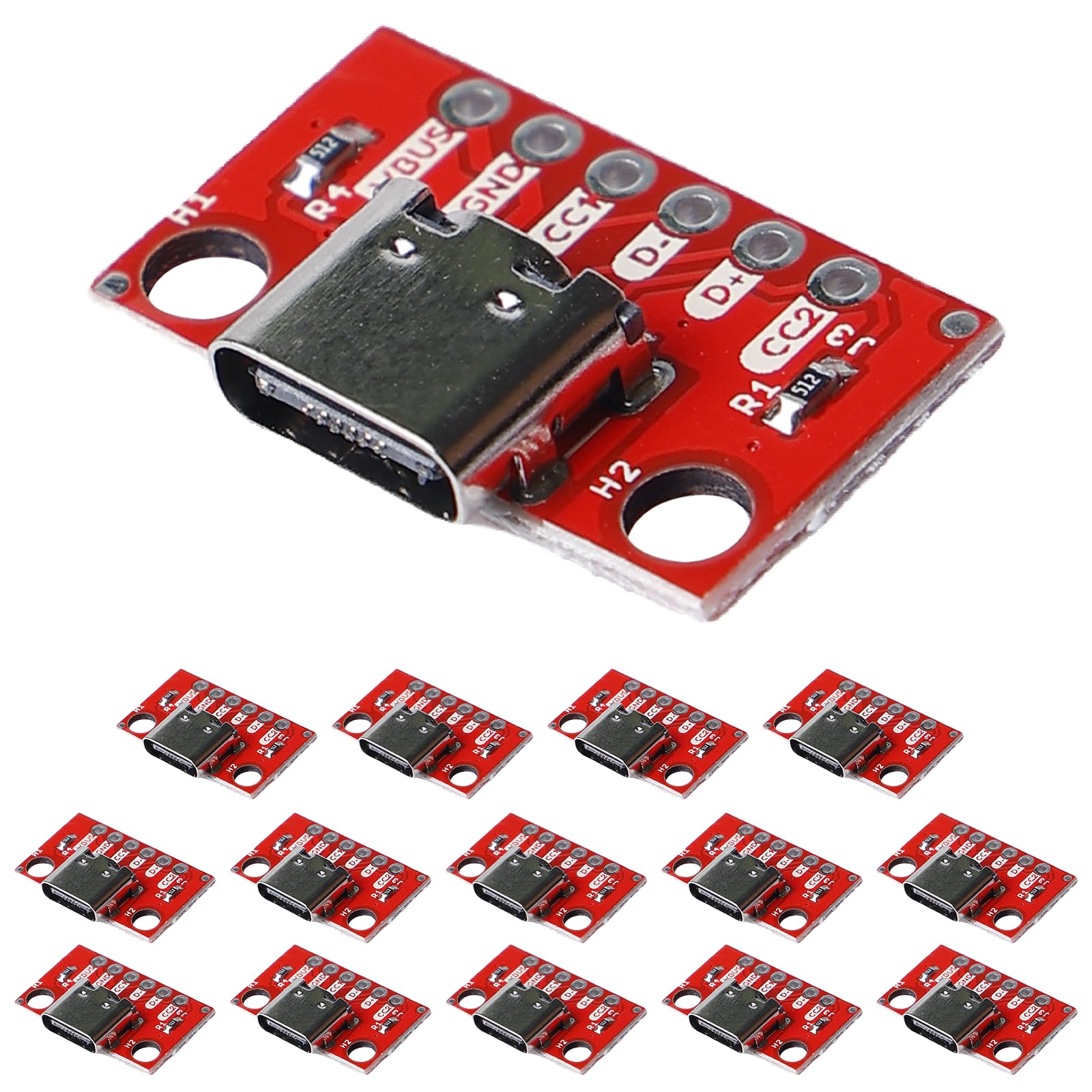 15 Stück USB C Breakout Board: WIYETY USB Typ-C Breakout Boards, 2,54 Hochstrom-Netzteilplatinenmodul, Testplatine für TYPE-C-Buchsenstecker 15 Stück USB C Breakout Board: WIYETY USB Typ-C Breakout Boards, 2,54 Hochstrom-Netzteilplatinenmodul, Testplatine für TYPE-C-Buchsenstecker von WIYETY