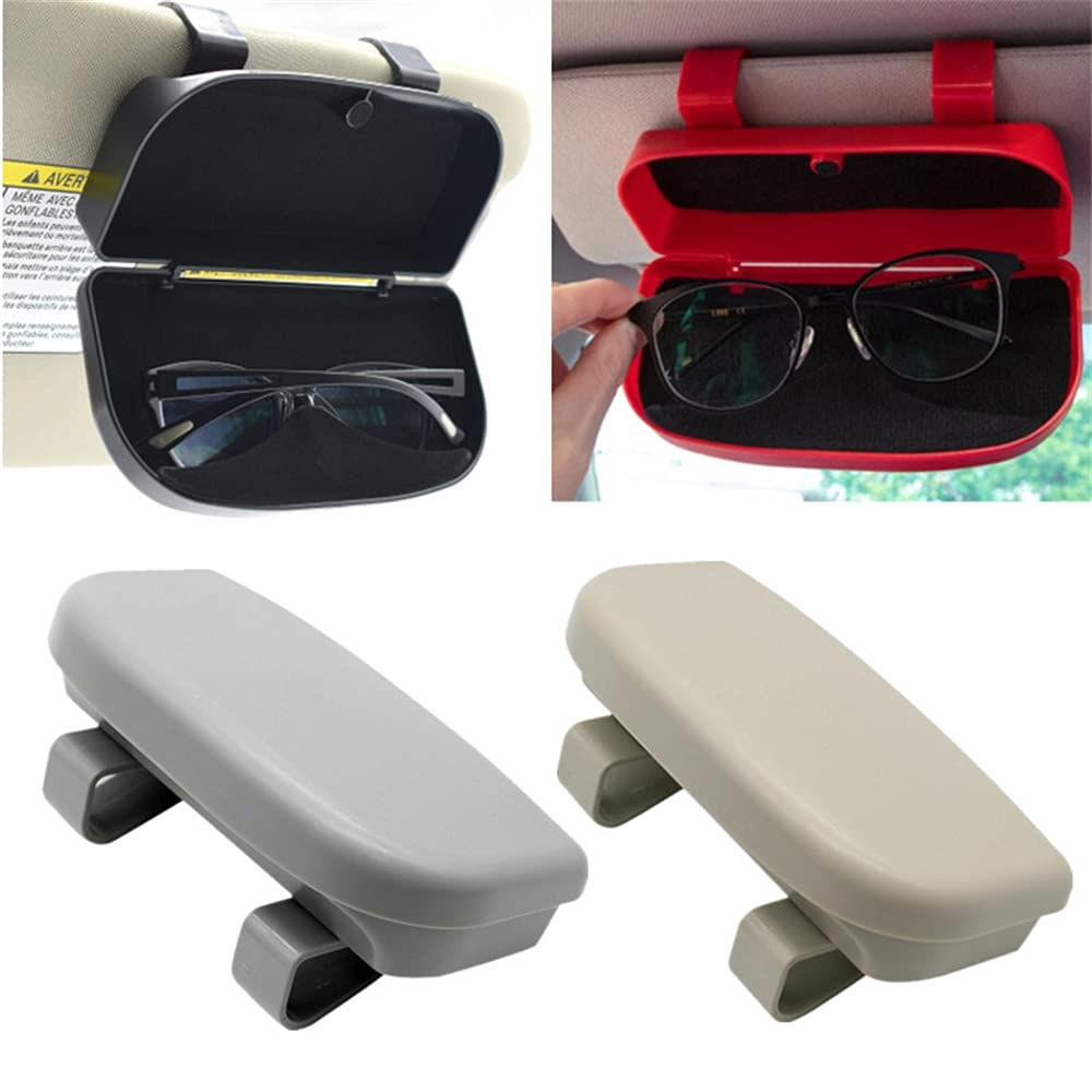 WJBABJ Glas-Kasten-Halter-Auto Sonnenbrillen Fall Magnetic-Masken-Organisator-Aufbewahrungsbehälter-Halter Sonnenschutz-Auto-Halter für Gläser (Color Name : Black) von WJBABJ