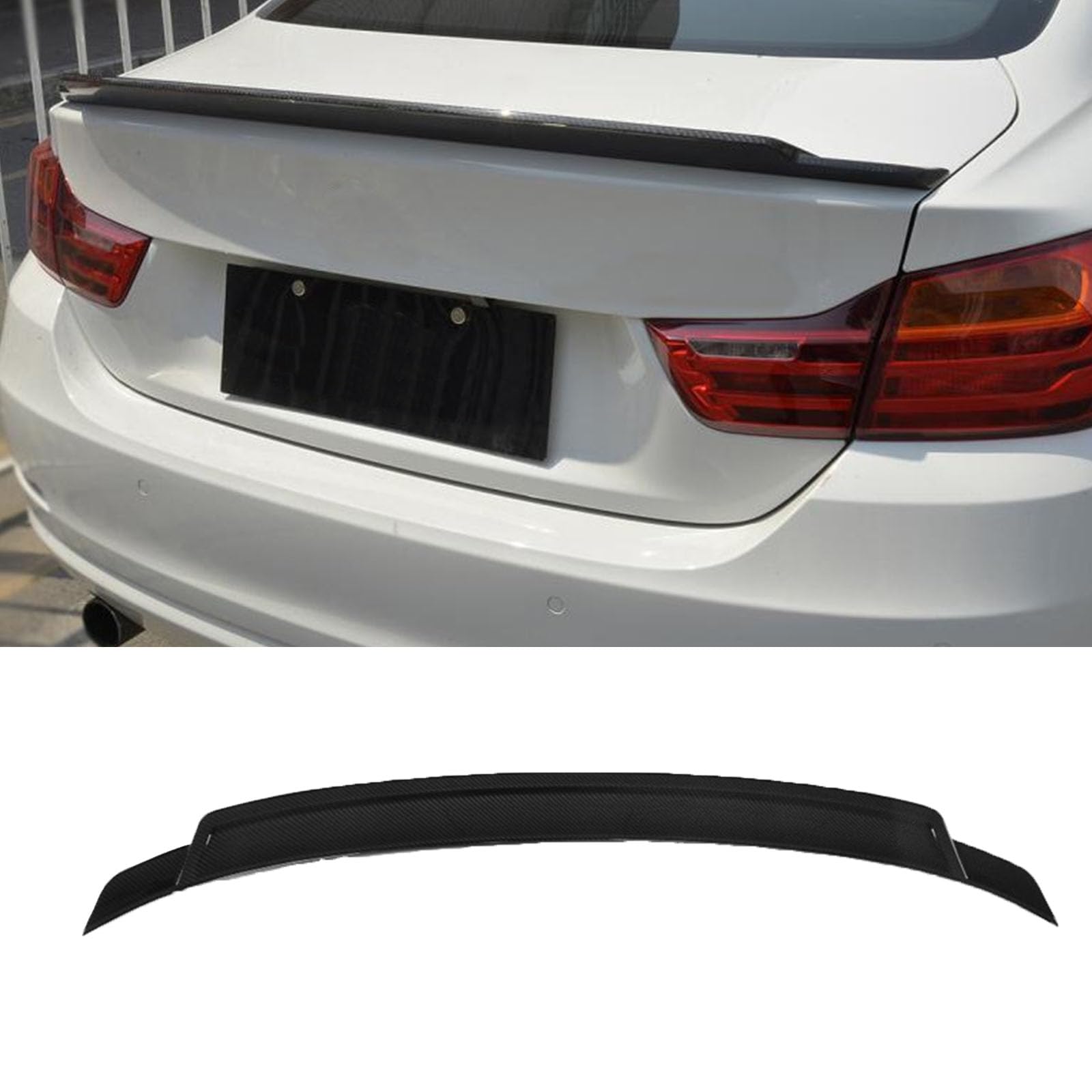 Real Carbon Fibre Spoiler, Kompatibel mit BMW 4 Series 2Door Hardtop 2013-2017, Rear Trunk Spoiler Tail Spoiler Wing Aerodynamic Tailgate Lip Real Carbon Fibre Spoiler, Kompatibel mit BMW 4 Series 2Door Hardtop 2013-2017, Rear Trunk Spoiler Tail Spoiler Wing Aerodynamic Tailgate Lip von WJDMW