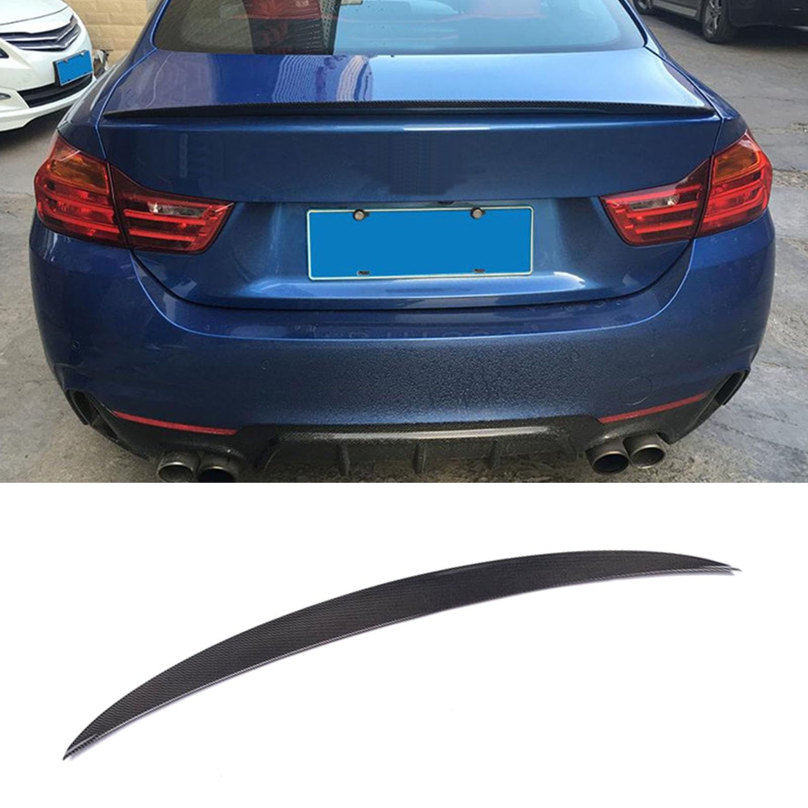 Real Carbon Fibre Spoiler, Kompatibel mit BMW 4 Series 2Door ML Style 2013UP, Rear Trunk Spoiler Tail Spoiler Wing Aerodynamic Tailgate Lip Real Carbon Fibre Spoiler, Kompatibel mit BMW 4 Series 2Door ML Style 2013UP, Rear Trunk Spoiler Tail Spoiler Wing Aerodynamic Tailgate Lip von WJDMW