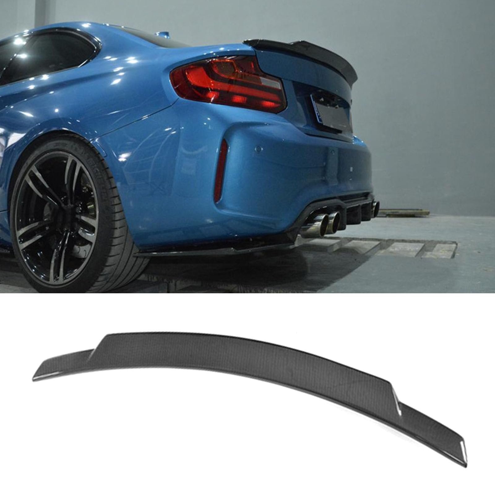 Real Carbon Fibre Spoiler, Kompatibel mit BMW M2 MTC 2Door 2016-2017, Rear Trunk Spoiler Tail Spoiler Wing Aerodynamic Tailgate Lip Real Carbon Fibre Spoiler, Kompatibel mit BMW M2 MTC 2Door 2016-2017, Rear Trunk Spoiler Tail Spoiler Wing Aerodynamic Tailgate Lip von WJDMW