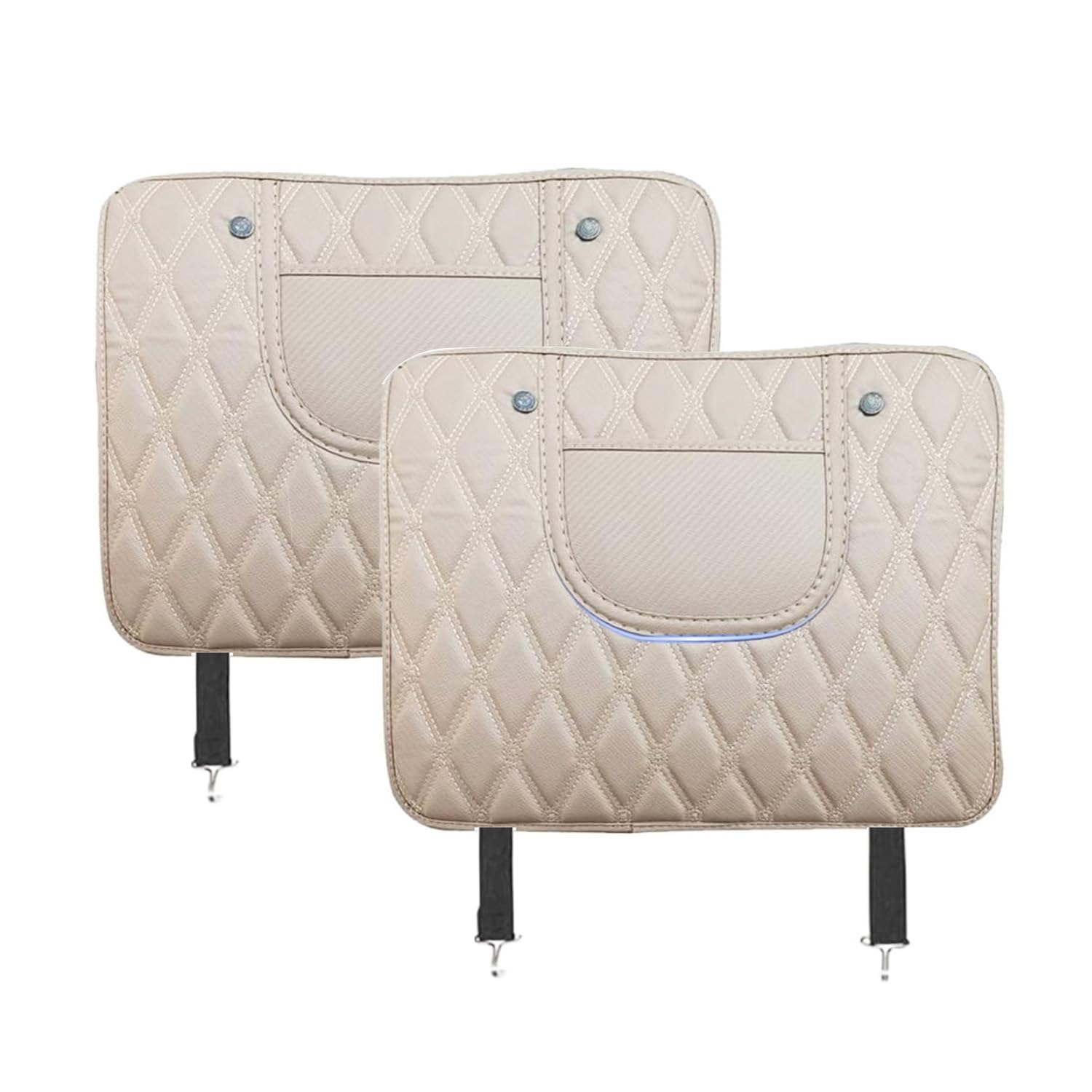 WJJQSB 2 Stück Auto Rücksitz Anti Kick Pad für BYD Qin/Qin Plus/Qin Pro, Sitzs Rückenlehne Rücksitzschoner Anti-Kick Matte mit Organizer Taschen,Beige-Short WJJQSB 2 Stück Auto Rücksitz Anti Kick Pad für BYD Qin/Qin Plus/Qin Pro, Sitzs Rückenlehne Rücksitzschoner Anti-Kick Matte mit Organizer Taschen,Beige-Short von WJJQSB