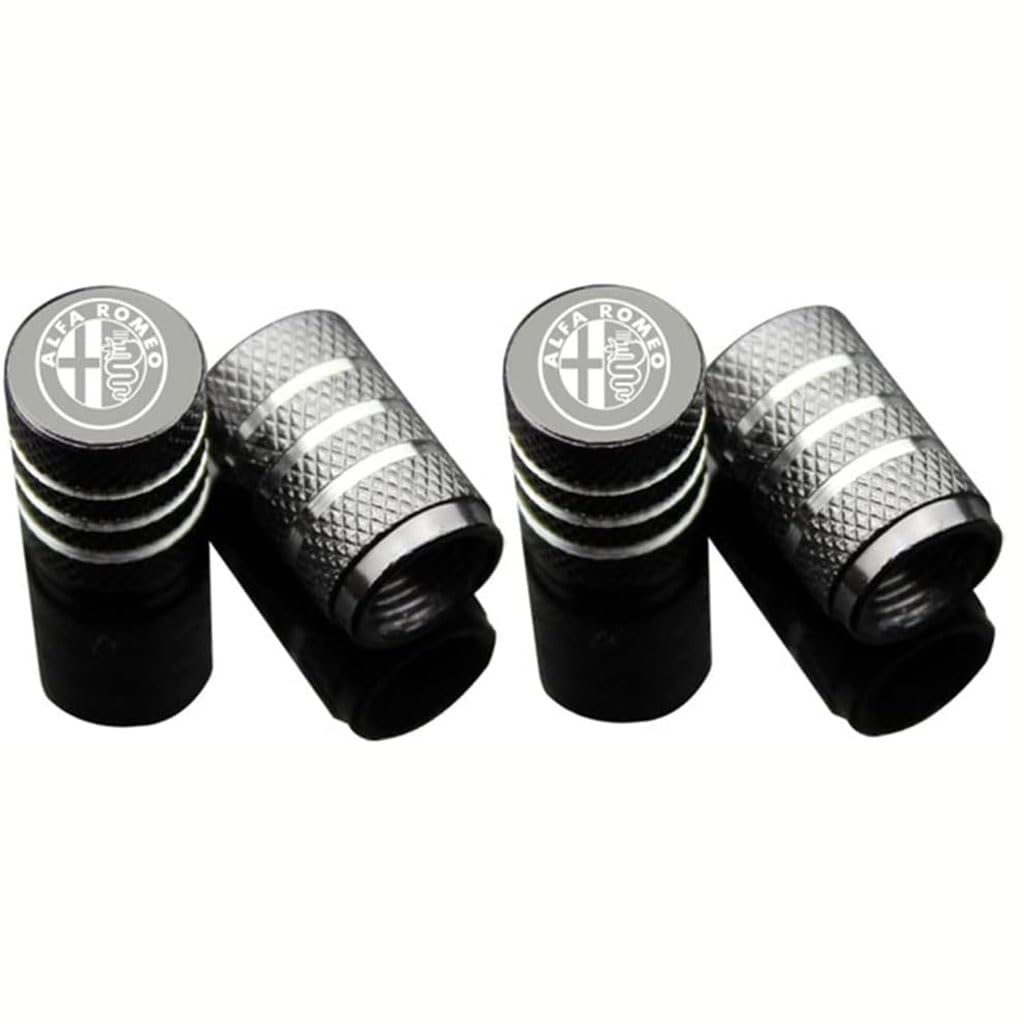4 Stück Ventilkappen Auto für Alfa Romeo New Giulia GTA m Brera Stelvio,korrosionsbeständig Ersatz Reifen Luftventilkappen Autoreifen Staubkappe auslaufsicher zubehör,Grey 4 Stück Ventilkappen Auto für Alfa Romeo New Giulia GTA m Brera Stelvio,korrosionsbeständig Ersatz Reifen Luftventilkappen Autoreifen Staubkappe auslaufsicher zubehör,Grey von WJWZZGYL