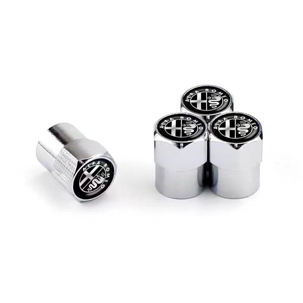 4 Stück Ventilkappen Auto für Alfa Romeo Spider Type 939/Q5 80A 33 Stradale,korrosionsbeständig Ersatz Reifen Luftventilkappen Autoreifen Staubkappe auslaufsicher zubehör,Silver 4 Stück Ventilkappen Auto für Alfa Romeo Spider Type 939/Q5 80A 33 Stradale,korrosionsbeständig Ersatz Reifen Luftventilkappen Autoreifen Staubkappe auslaufsicher zubehör,Silver von WJWZZGYL