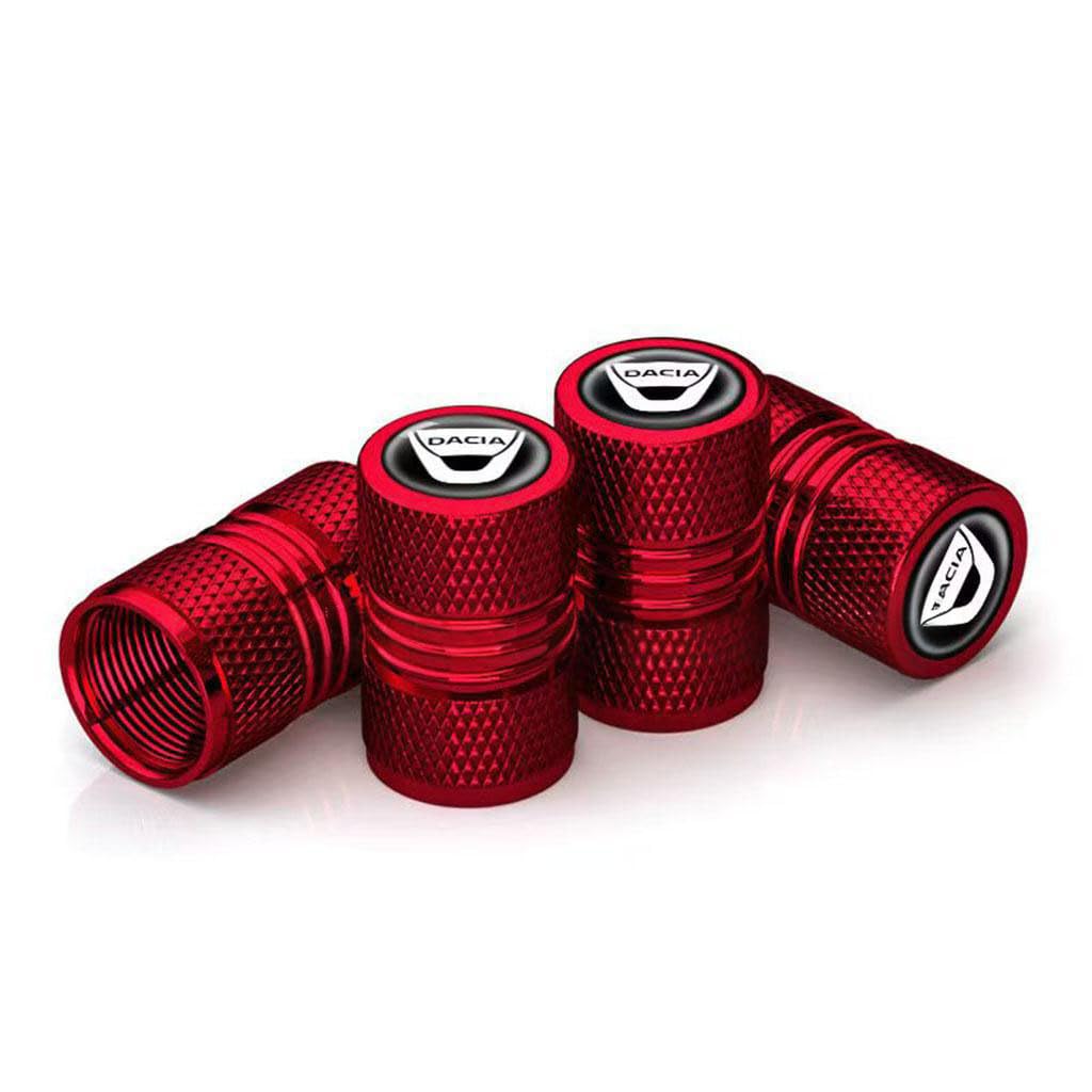 4 Stück Ventilkappen Auto für Dacia Duster Sandero 3/Sandero Stepway Spring Bigster,korrosionsbeständig Ersatz Reifen Luftventilkappen Autoreifen Staubkappe auslaufsicher zubehör,Red 4 Stück Ventilkappen Auto für Dacia Duster Sandero 3/Sandero Stepway Spring Bigster,korrosionsbeständig Ersatz Reifen Luftventilkappen Autoreifen Staubkappe auslaufsicher zubehör,Red von WJWZZGYL