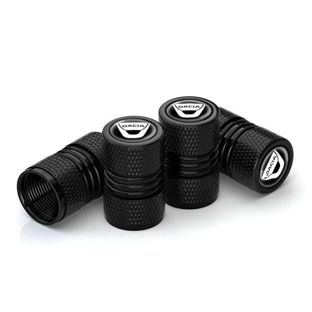 4 Stück Ventilkappen Auto für Dacia Jogger Extreme/Logan MCV/Duster Nova,korrosionsbeständig Ersatz Reifen Luftventilkappen Autoreifen Staubkappe auslaufsicher zubehör,Black 4 Stück Ventilkappen Auto für Dacia Jogger Extreme/Logan MCV/Duster Nova,korrosionsbeständig Ersatz Reifen Luftventilkappen Autoreifen Staubkappe auslaufsicher zubehör,Black von WJWZZGYL