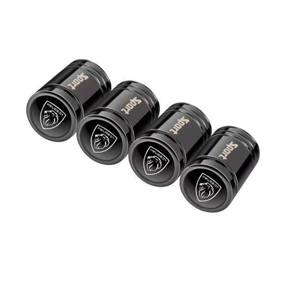 4 Stück Ventilkappen Auto für Peugeot 604 RCZ RCZ iOn 308SW,korrosionsbeständig Ersatz Reifen Luftventilkappen Autoreifen Staubkappe auslaufsicher zubehör,Black 4 Stück Ventilkappen Auto für Peugeot 604 RCZ RCZ iOn 308SW,korrosionsbeständig Ersatz Reifen Luftventilkappen Autoreifen Staubkappe auslaufsicher zubehör,Black von WJWZZGYL