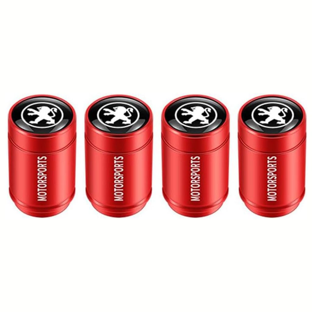 4 Stück Ventilkappen Auto für Peugeot Landtrek/Rifter/Traveller,korrosionsbeständig Ersatz Reifen Luftventilkappen Autoreifen Staubkappe auslaufsicher zubehör,Red 4 Stück Ventilkappen Auto für Peugeot Landtrek/Rifter/Traveller,korrosionsbeständig Ersatz Reifen Luftventilkappen Autoreifen Staubkappe auslaufsicher zubehör,Red von WJWZZGYL