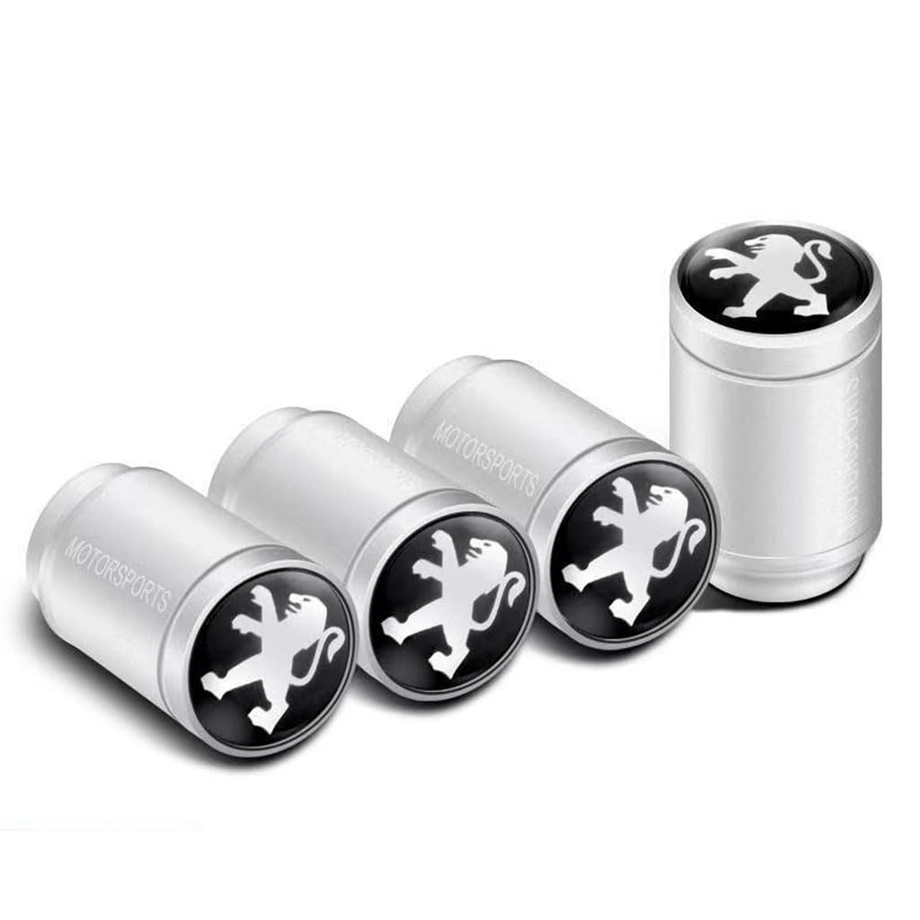 4 Stück Ventilkappen Auto für Peugeot Partner/Pick Up,korrosionsbeständig Ersatz Reifen Luftventilkappen Autoreifen Staubkappe auslaufsicher zubehör,Silver 4 Stück Ventilkappen Auto für Peugeot Partner/Pick Up,korrosionsbeständig Ersatz Reifen Luftventilkappen Autoreifen Staubkappe auslaufsicher zubehör,Silver von WJWZZGYL