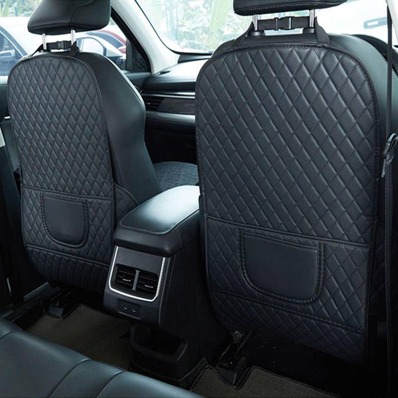 WLKJPP Auto Rücksitz Anti Kick Pad für MG Cyberster 2023-2020 2021 2022 2023 2024 2025, Wasserdicht Kratzfest Autositz Rückenlehnenschutz Trittmatte mit Organizer Taschen, Auto Innere Zubehör von WLKJPP