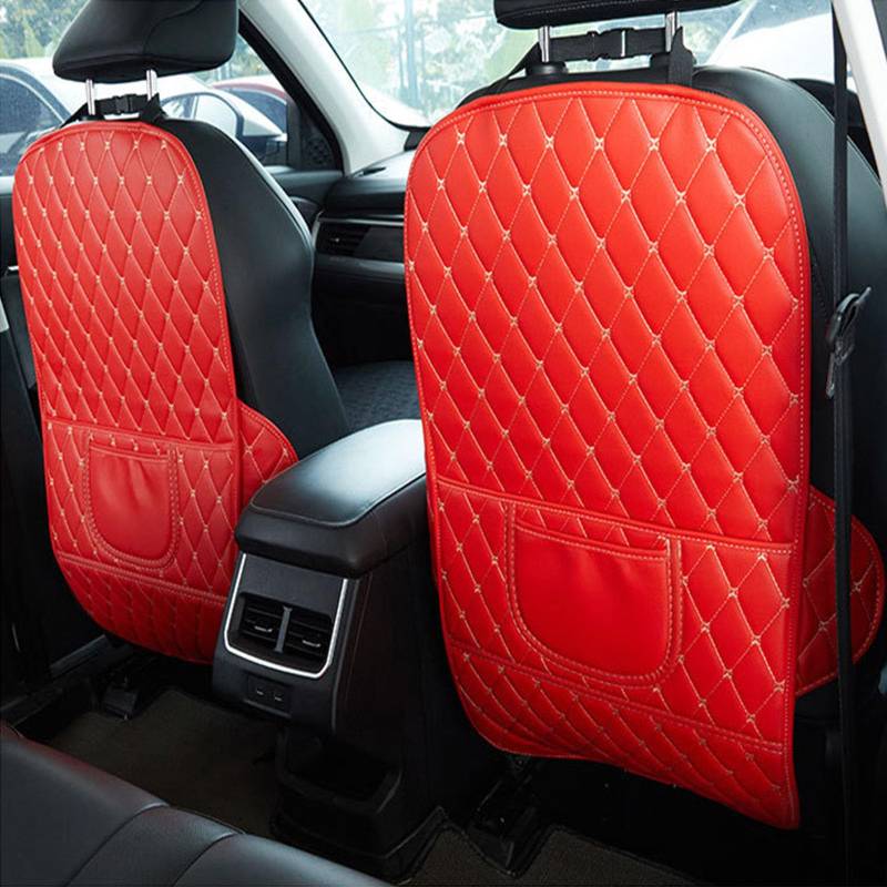 WLKJPP Auto Rücksitz Anti Kick Pad für Mitsubishi ASX 2010-2021 2022 2023 2024 2025 GA, Wasserdicht Kratzfest Autositz Rückenlehnenschutz Trittmatte mit Organizer Taschen, Auto Innere Zubehör von WLKJPP