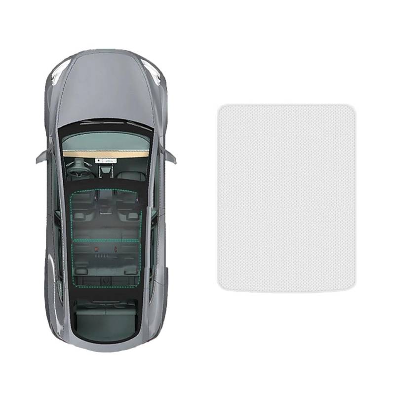 Auto Schiebedach Sonnenschutz Für Smart Elf 1 2021-,Elektrostatische Adsorption Schiebedach Dachfenster-Rollo Auto Sonnenschutz,A-Gray White Regular Style von WLLLLa