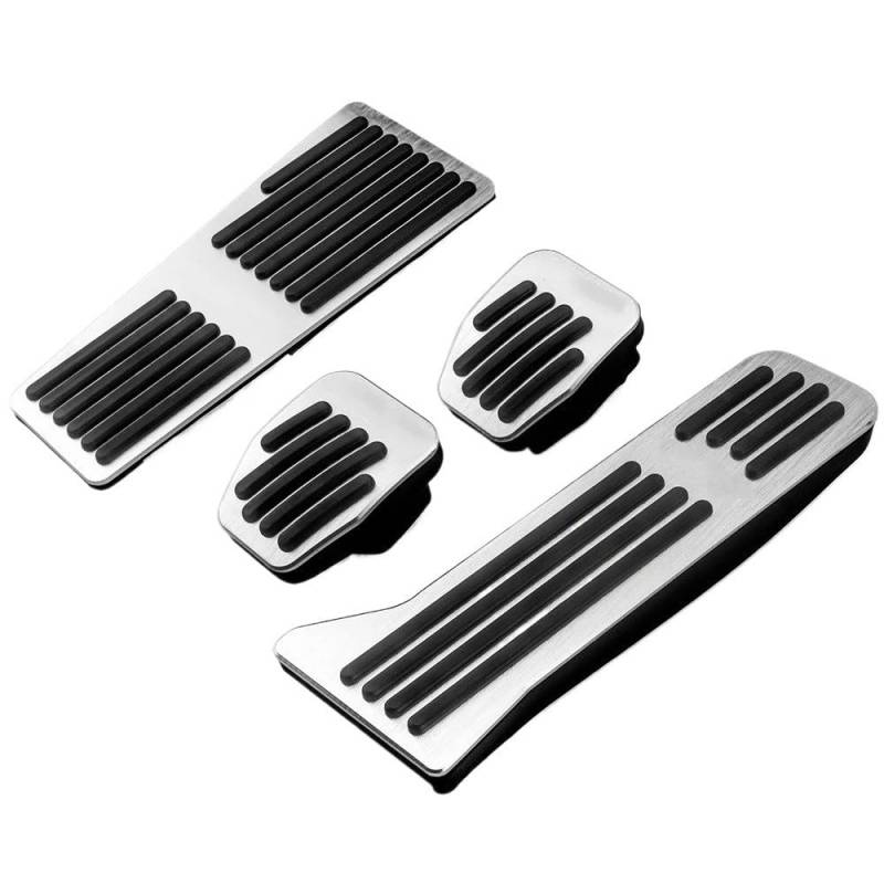 Bremspedal Für Mazda 2 3 Für BM 6 Für GJ Für GL 2012-2018 2019 2020 2021 2022 2023 Auto Fußpedal Gaspedal Bremspedalabdeckung Kupplungspedal(RHD MT 4pcs Silver) von WLNWERDPKK