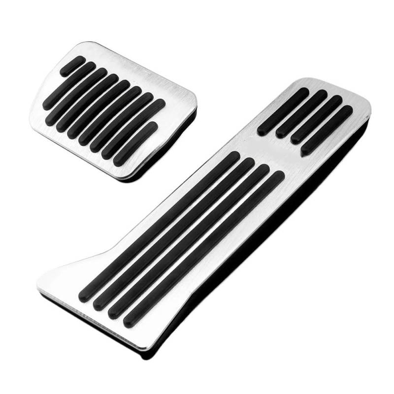 Bremspedal Für Mazda Für CX-3 CX7 Für CX-8 Für CX-9 Für Axela Für ATenza Auto Gaspedal Fußstütze Pedal Bremse Kupplung Pad Zubehör Kupplungspedal(Automatic 2pcs Silver) von WLNWERDPKK