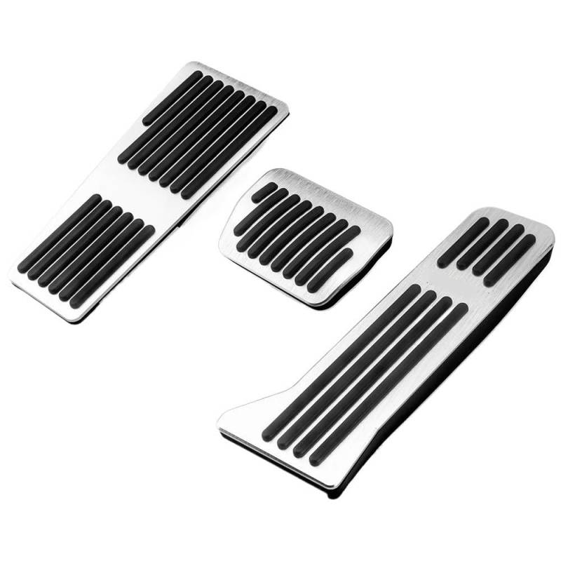 Bremspedal Für Mazda Für CX-3 CX7 Für CX-8 Für CX-9 Für Axela Für ATenza Auto Gaspedal Fußstütze Pedal Bremse Kupplung Pad Zubehör Kupplungspedal(RHD at 3pcs Silver) von WLNWERDPKK