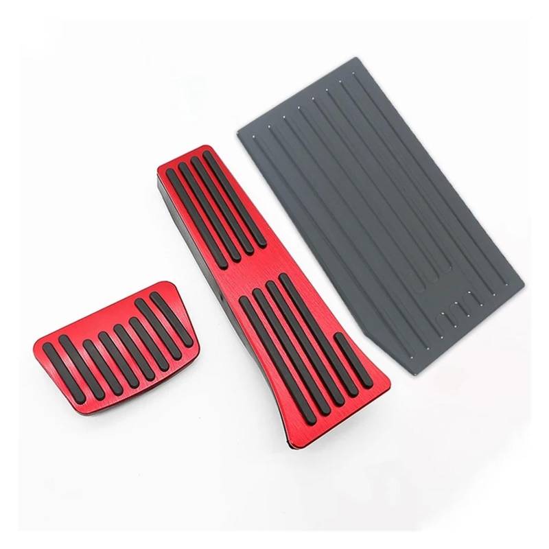 Bremspedal Für Tucson NX4 N Für Linie Für Hybrid 2021-2023 2024 Auto Gaspedal Bremspedal Fußstütze Pedalplatte Abdeckung Pad Kupplungspedal(3pcs Black Red) von WLNWERDPKK