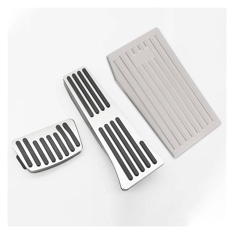 Bremspedal Für Tucson NX4 N Für Linie Für Hybrid 2021-2023 2024 Auto Gaspedal Bremspedal Fußstütze Pedalplatte Abdeckung Pad Kupplungspedal(3pcs Silver) von WLNWERDPKK