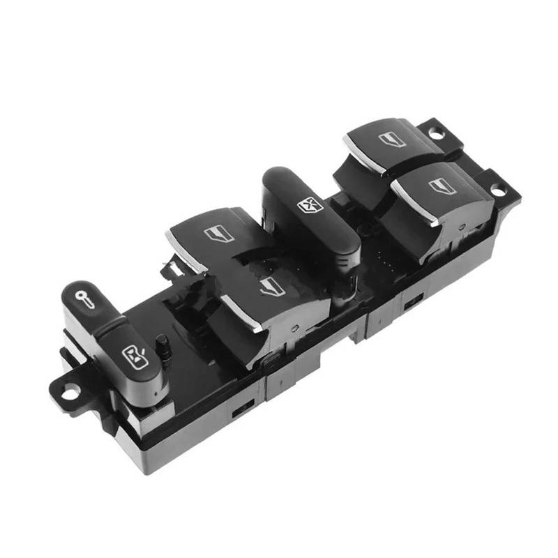 Elektrische Fenster Schalter Für Bora Für Jetta Für Golf MK4 Für Passat B5 Auto Fensterheber-Steuerschalter Taste 9 Pin 3BD959857(Silver Window) von WLNWERDPKK