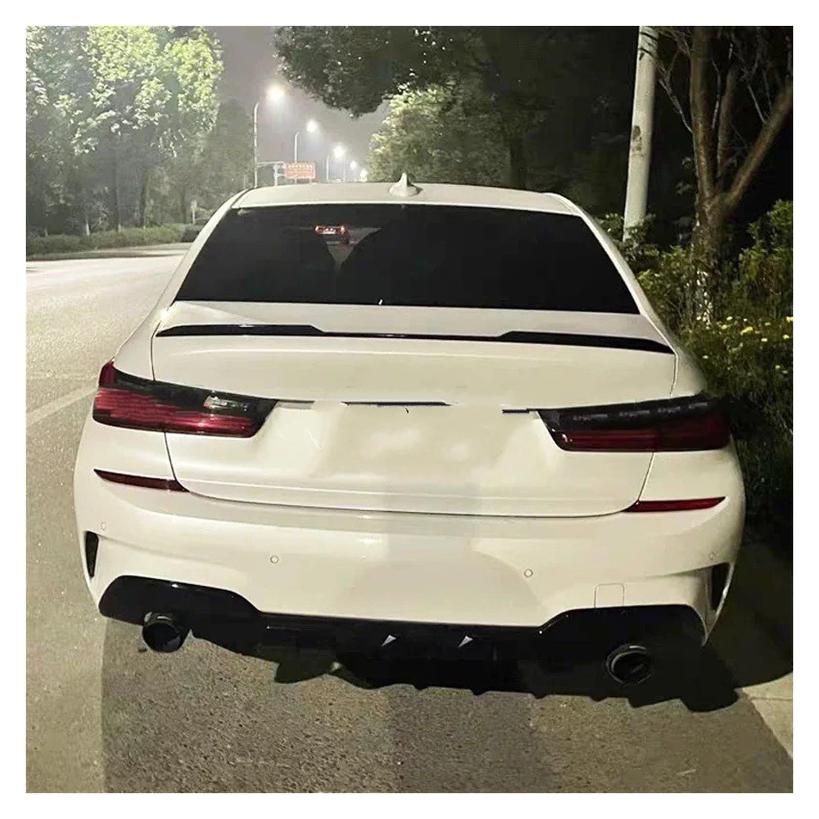 Spoiler Für 3Series 320i 325i 328i G20 G28 Für M3 2017-2022 Auto Heckspoiler Flügel Kofferraumlippe Heckspoilerflügel Spoiler Wing(Carbon Fiber Pattern) von WLNWERDPKK