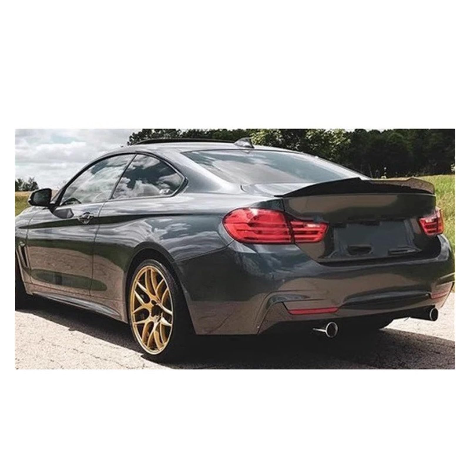 Spoiler Für 4er F32 F33 F36 Für MP Für M4 2014-2020 PSM Style Heckspoilerlippe Kofferraumspoiler Flügelschwanzsatz Spoiler Wing(F32 Gloosy Black) von WLNWERDPKK