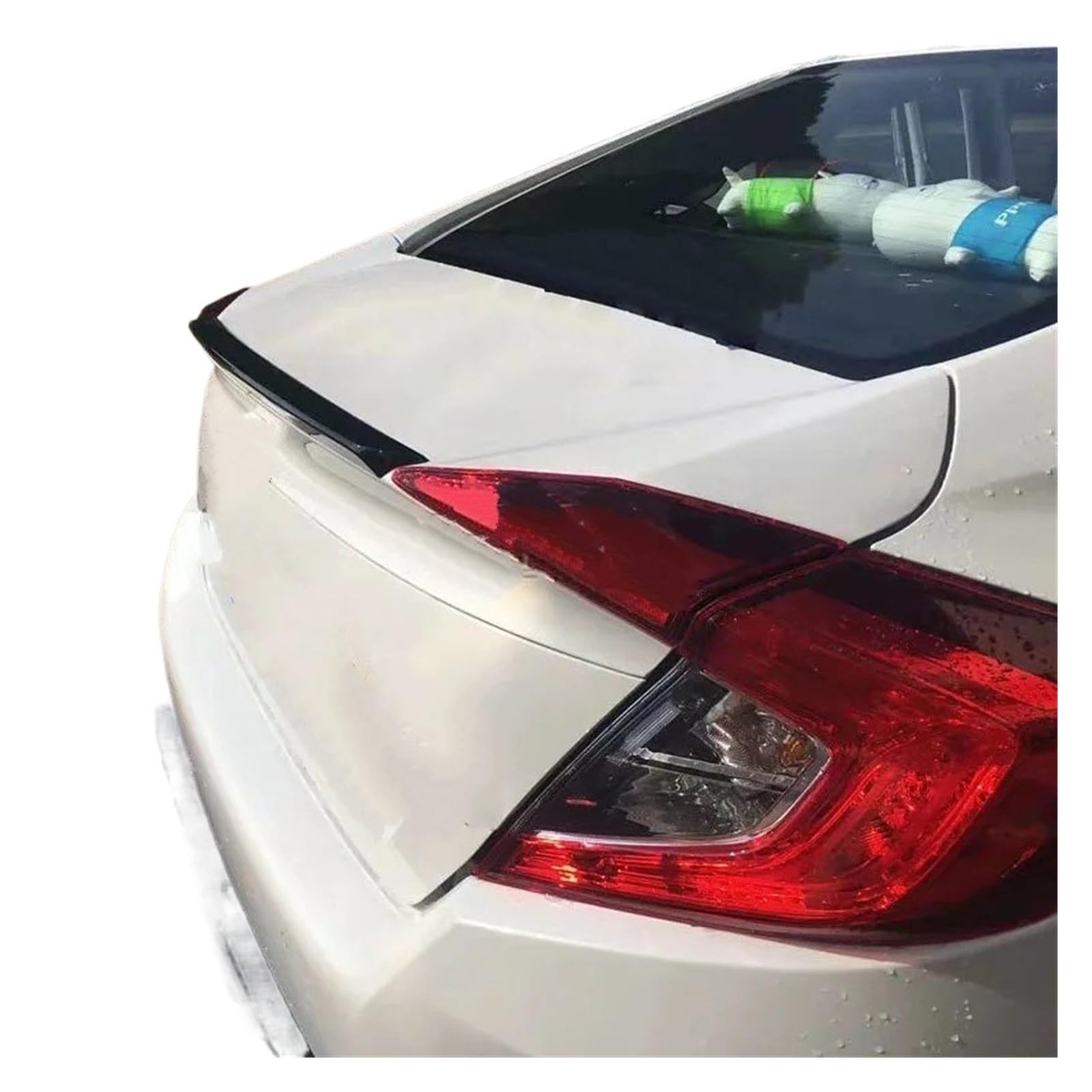 Spoiler Für Civic 2016 2017 2018 2019 2020 Hinten Stamm Spoiler Primer Farbe Auto Schwanz Flügel Dekoration Spoiler Wing(Carbon Fiber Pattern) von WLNWERDPKK
