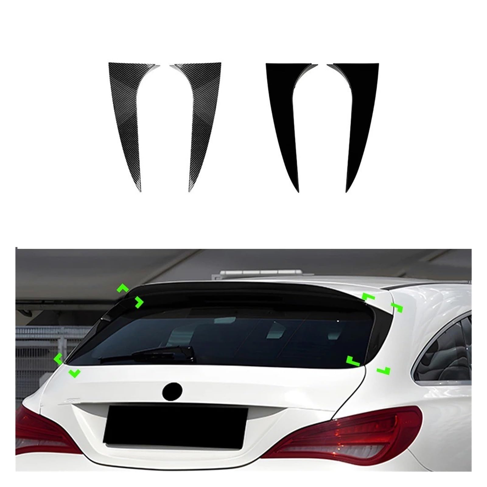 Spoiler Für Für CLA-Klasse Für Schießen Für Bremse X117 2013-2019 Heckscheiben-Seitenspoilerflügel Spoiler Wing(Gloss Black) von WLNWERDPKK