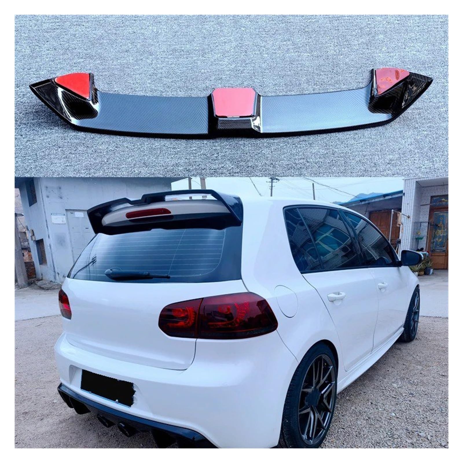 Spoiler Für Für Golf 6 MK6 2009 2010 2011 2012 2013 Spoiler Heckscheibe Dachspoiler Spoiler Wing(Dark Grey) von WLNWERDPKK
