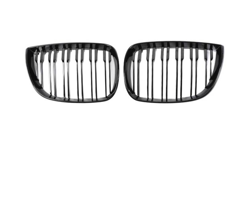 Sport Kühlergrill Für 1er E81 E82 E88 E87 2004-2011 Auto Frontstoßstange Kindey M Style Kühlergrill Doppellamelle Grillabdeckung Teil Kühlergrill(Dual Gloss Black) von WLNWERDPKK