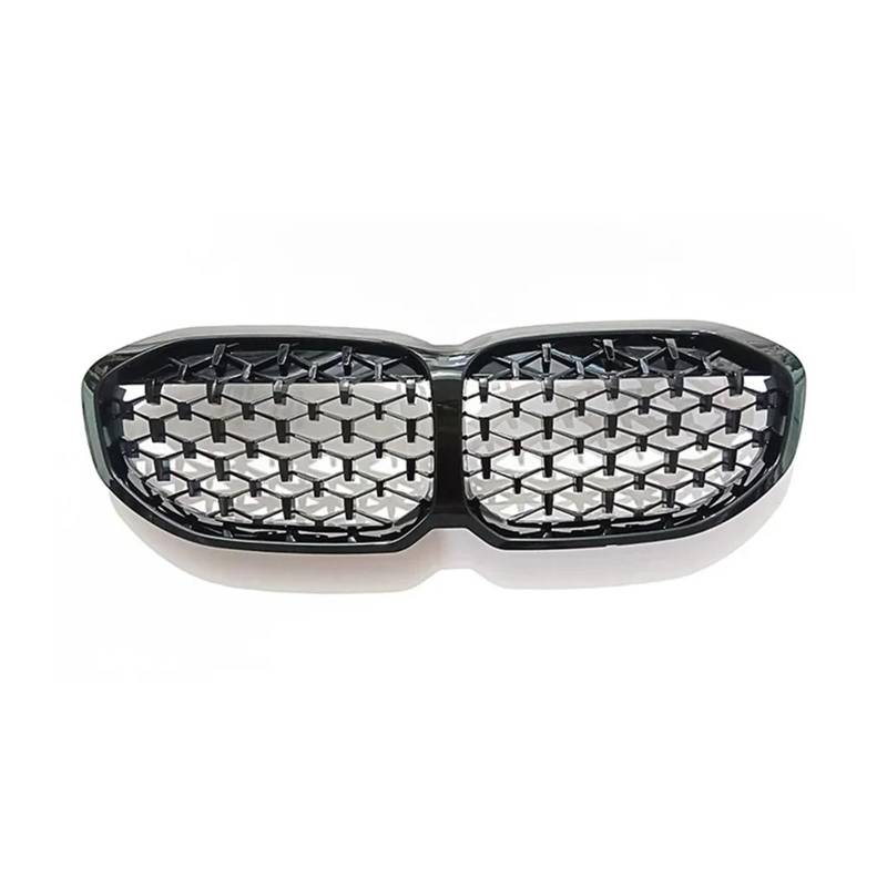 Sport Kühlergrill Für 1er F40 118i 120i 130i 128ti M135i XDrive 2019-2024 Auto-Front-Nierengrills Kühlergrill Doppellamellen-Diamant-Stil Kühlergrill(Star Black) von WLNWERDPKK