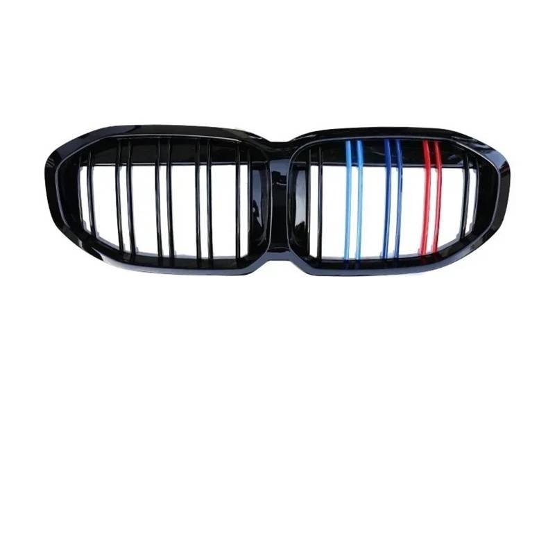 Sport Kühlergrill Für 1er F40 2019-2024 2022 2023 Auto Front Nierenstoßstange Grill Doppellamelle Chrom Carbon M Farbe Rennzubehör Kühlergrill(Dual Slat M Color) von WLNWERDPKK