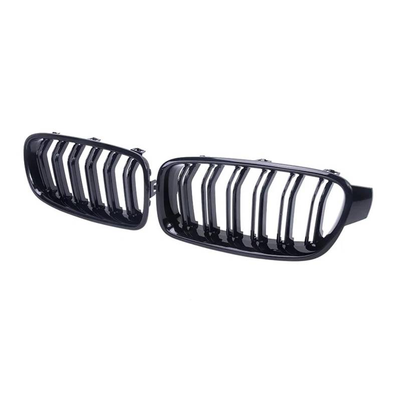 Sport Kühlergrill Für 3er F30 F31 F35 2013-2019 Auto Front Nierengrill Grille Renngrills Glanzschwarz Doppellamellen Zubehör Kühlergrill von WLNWERDPKK