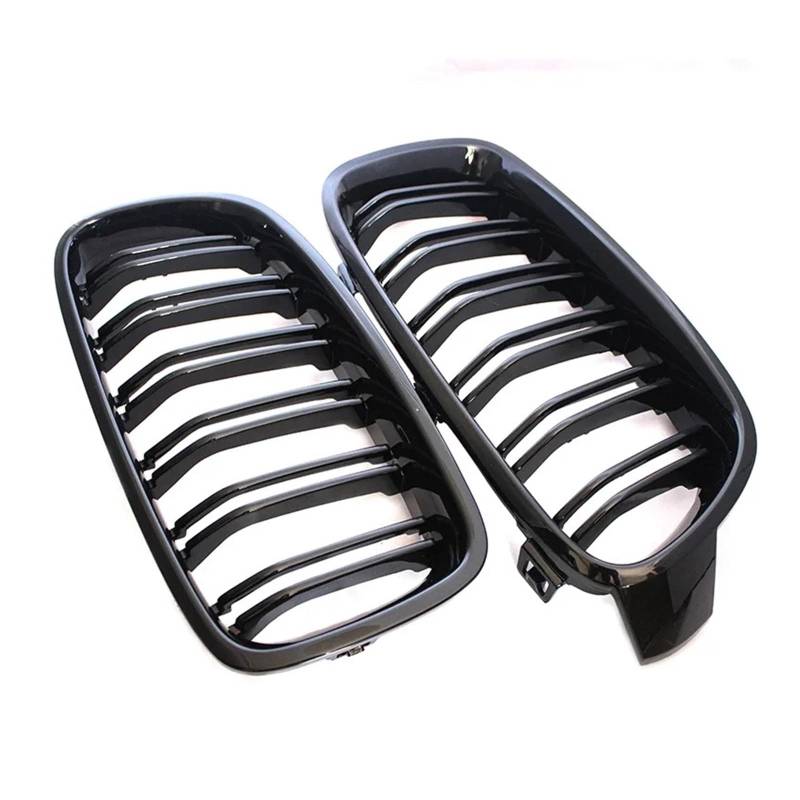 Sport Kühlergrill Für 3er F31 F30 F35 2012-2015 2016 2017 Auto-Styling Frontnierengrill Doppellamellengrill Renngrills Zubehör Kühlergrill(Gloss Black) von WLNWERDPKK