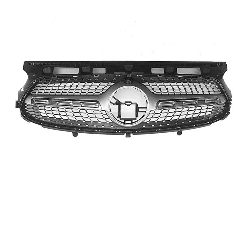 Sport Kühlergrill Für GLA-Klasse H247 GLA35 GLA45 Für Für GTR Style 2020-2023 Auto Front Racing Gitter Front Stoßstange Grille Kühlergrill(Diamonds-Silver) von WLNWERDPKK