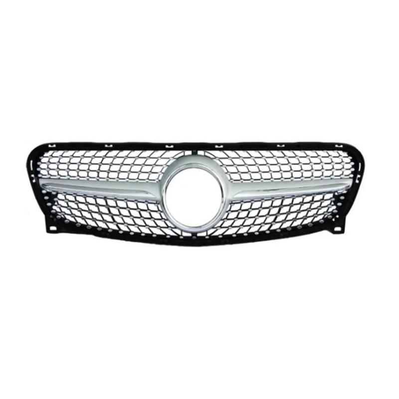 Sport Kühlergrill Für GLA-Klasse X156 GLA180 GLA200 GLA250 GLA45 2014 2015 2016 Racing Grill Front Stoßstange Oberen Kühlergrill Zubehör Kühlergrill(B Silver) von WLNWERDPKK