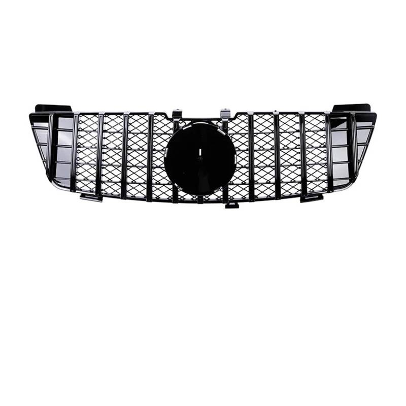 Sport Kühlergrill Für ML-Klasse W164 320 350 430 550 Für GT Style 2006-2011 Auto Schwarz Silber Grill Frontstoßstange Kühlergrill Kühlergrill(Black 06-08) von WLNWERDPKK